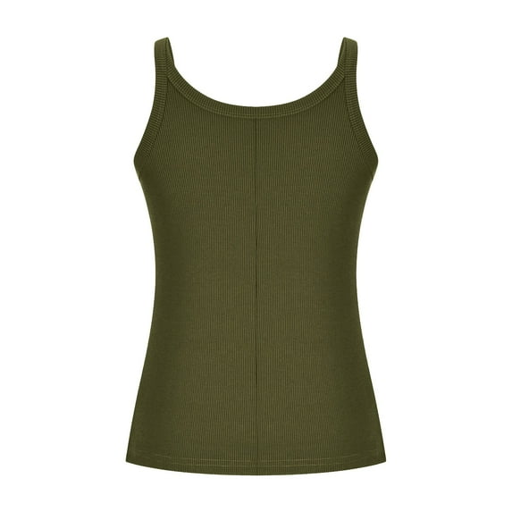 ZyeKqe Plus Size Tank Tops for Women Ribbed Knit Sleeveless Crop Tops Round Neck Slim Fitted Soft Base Layer Camis Tees