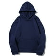 thumbnail image 1 of ZyeKqe Mens Hoodies Long Sleeve Fleece Lined Solid Basic [pullover Tops Unisex Drop Shoulder Sweatshirts, 1 of 5
