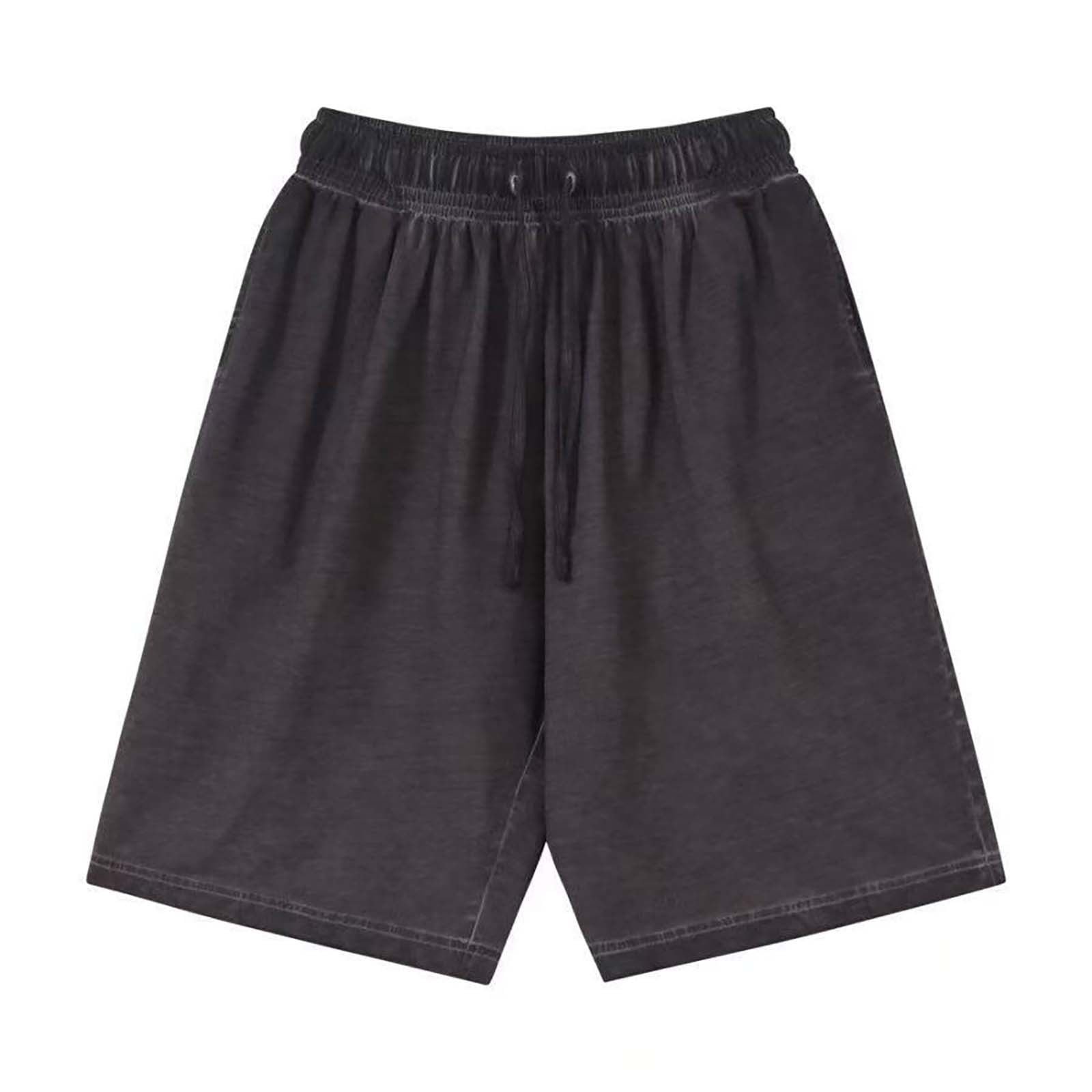 ZyeKqe Mens Plus Size Tie-Dye Shorts Wide Leg Knee Length Shorts