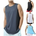 thumbnail image 1 of ZyeKqe Mens Tank Tops Crewneck Sleeveless Shirts Solid Color T Shirts Loose Fitting Tees Top, 1 of 7