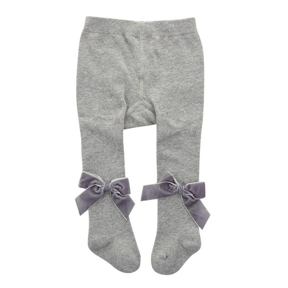 ZyeKqe New Baby Girls Leggings High Waisted Cotton Tights Bowknot Comfy Winter Pantyhose Pants