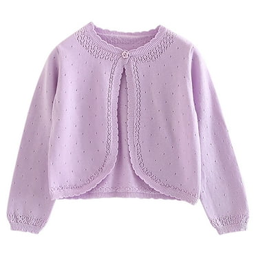 ZyeKqe Newborn Baby Girls Cotton Cardigans Long Sleeve Crewneck Hollow Knit Thin Sweater Toddler Baby Girl Button Sweaters
