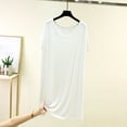 thumbnail image 1 of ZyeKqe Nightgown for Women Short Sleeve Crewneck Lightweight Soft Loose Comfy Casual Loungewear Sleep Shirts Pajamas, 1 of 5