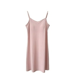 Wovilon Full Slip Dress for Women Spaghetti Strap Under Cami Slit - Main Image