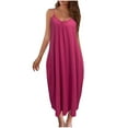 thumbnail image 1 of ZyeKqe Nightgowns for Women Sleeveless Spaghetti Strap Nightshirts Scoop Neck Sleep Shirts Full Length Womens Pajamas Dress, 1 of 5