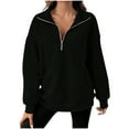 thumbnail image 1 of ZyeKqe Oversized Sweatshirts for Women 1/4 Zip up Long Sleeve Shirts Casual Loose Pullover TopFall Clothes, 1 of 4