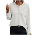 thumbnail image 1 of ZyeKqe Oversized Sweatshirts for Women Loose Fitted Hoodies Drawstring Lightweight Hooded Sweatshirt Casual Pullover, 1 of 6