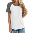 thumbnail image 1 of ZyeKqe Oversized T Shirts for Women Plain Short Sleeve Shirts Round Neck Blouses Casual Loose Fitted Tees, 1 of 5