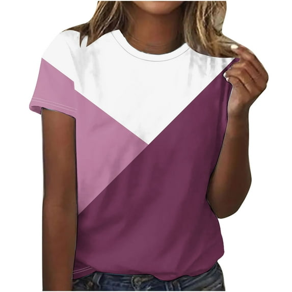 ZyeKqe Oversized T Shirts for Women Short Sleeve Summer Tops Crewneck Print Shirts 2024 Trendy Clothes