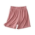thumbnail image 1 of ZyeKqe Pajama Shorts for Women Summer Casual Loose Comfort Loungewear Lightweight Solid Color Shorts, 1 of 7