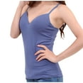 thumbnail image 1 of ZyeKqe Pajama Tops for Women Deep V Neck Chest Padded V-Neck Camisole Spaghetti Strap Comfy Loungewear, 1 of 4