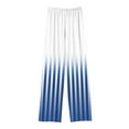 thumbnail image 1 of ZyeKqe Pajamas Pants for Women High Waisted Lounge Pants Wide Leg Striped Casual Comfy Sleep Bottoms, 1 of 3