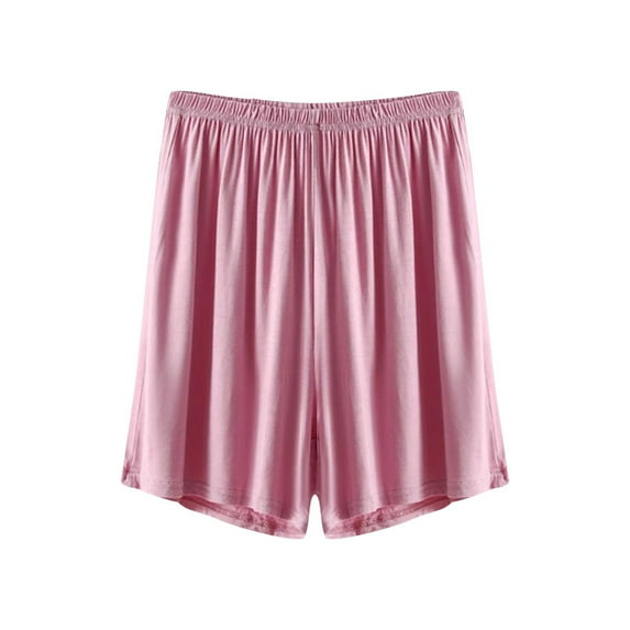 ZyeKqe Pajamas Shorts for Women High Wasted Sleep Bottoms Wide Leg Cozy Lounge Short Sleepwear Loungewear