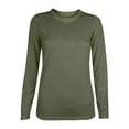 thumbnail image 1 of ZyeKqe Pajamas Tops for Women Long Sleeve Shirts Crewneck Sleepwear Comfy Loungewear Solid Color, 1 of 4
