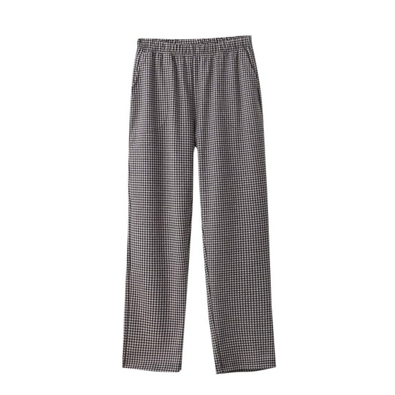 ZyeKqe Plaid Pajamas Pants for Women High Waisted Lounge Pants Straight Wide Leg Comfy Sleep Bottoms