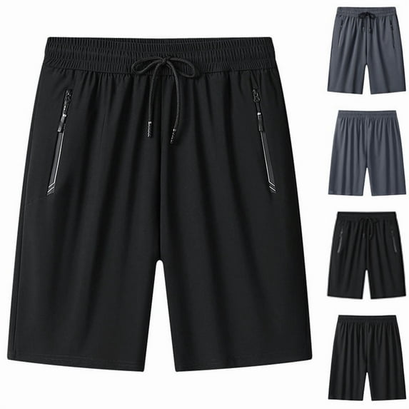 ZyeKqe Athletic Shorts for Men Drawstring Elastic Waisted Quick Dry Casual Shorts Plus Size Sports Running Shorts