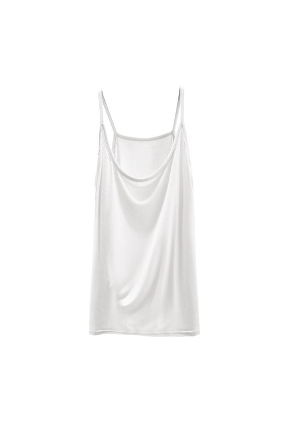 Plus Size Camisole Tops for Women Racerback Spaghetti Strap Tank Tops Crewneck Sleeveless Undershirts Base Layer Vest