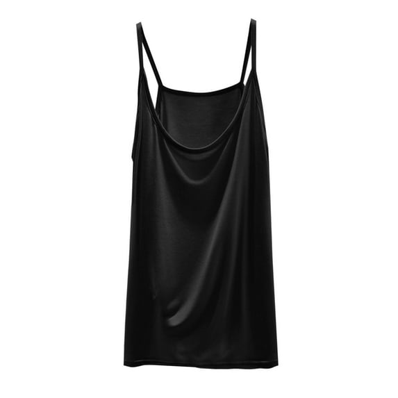 ZyeKqe Plus Size Camisole Tops for Women Spaghetti Strap Sleeveless Undershirts Scoop Neck Tank Tops Loungewear