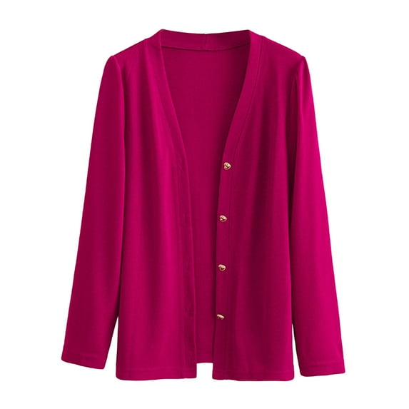 ZyeKqe Plus Size Cardigans for Women Long Sleeve Knit Solid Color Open Front Button down Fall Outfits