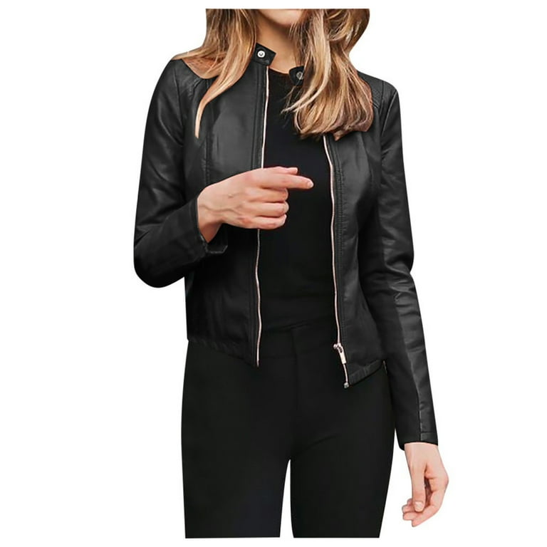 Womens leather jacket size 16 hot sale