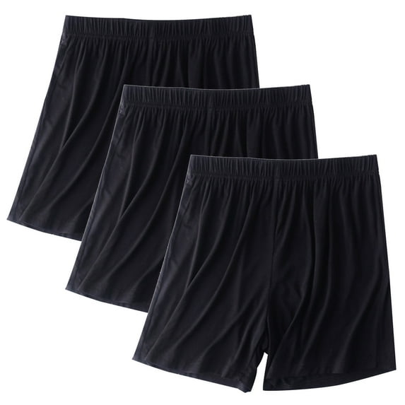 ZyeKqe Plus Size Pajama Shorts for Women Casual Comfy Elastic Waisted Shorts Solid Color Pjs Bottoms 3 Pack
