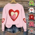 thumbnail image 1 of ZyeKqe Plus Size Womens Sweatshirts Valentines Day Fleece Lined Long Sleeve Shirts Loose Casual Fashion Pullover Tops, 1 of 6