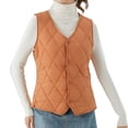 thumbnail image 1 of ZyeKqe Plus Size Quilted Vest for Women Sleeveless Puffer Jakcets V Neck Lightweight down Coat Outwear, 1 of 5
