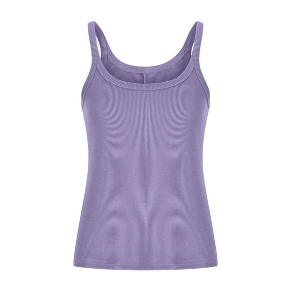 ZyeKqe Plus Size Tank Tops for Women Ribbed Knit Sleeveless Crop Tops Round Neck Slim Fitted Soft Base Layer Camis Tees