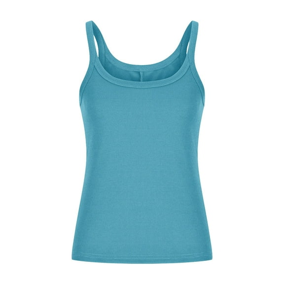 ZyeKqe Plus Size Tank Tops for Women Ribbed Knit Sleeveless Crop Tops Round Neck Slim Fitted Soft Base Layer Camis Tees