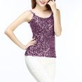 thumbnail image 1 of ZyeKqe Sequin Camisole Tops for Women Spaghetti Strap Sleeveless Shirts Scoop Neck Going out Tops Sparkly Glitter Party Top, 1 of 5