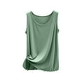thumbnail image 1 of ZyeKqe Tank Tops for Women Sleeveless Undershirts Crewneck Base Layer Vest Loose Comfy Loungewear, 1 of 7
