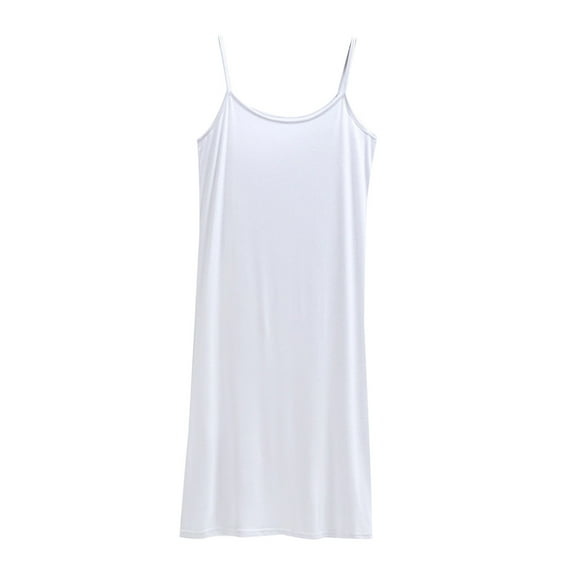 ZyeKqe Sleeveless Nightgowns for Women Cotton Sleepwear Adjustable Spaghetti Strap Pj Dress Sleepwaer Loungwear