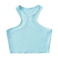 thumbnail image 1 of ZyeKqe Sleeveless Tops for Women Crewneck Ribbed Knit Going out Tops Solid Color Tank Crop Tops, 1 of 3