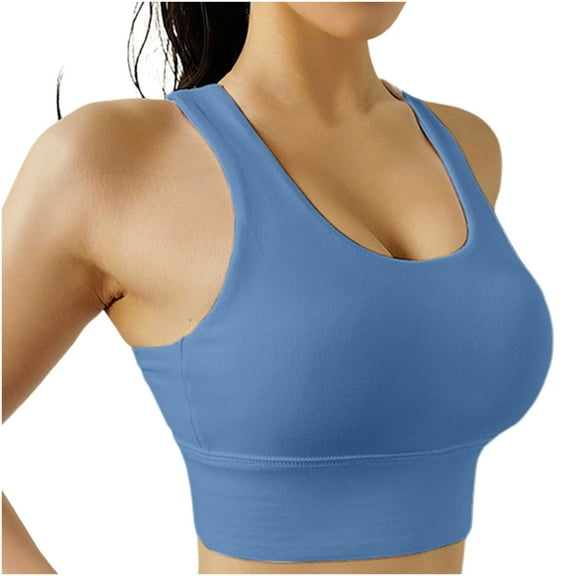 ZyeKqe Sport Bras for Women Criss Cross Back Yoga Bras High Support Seamless Workout Bras