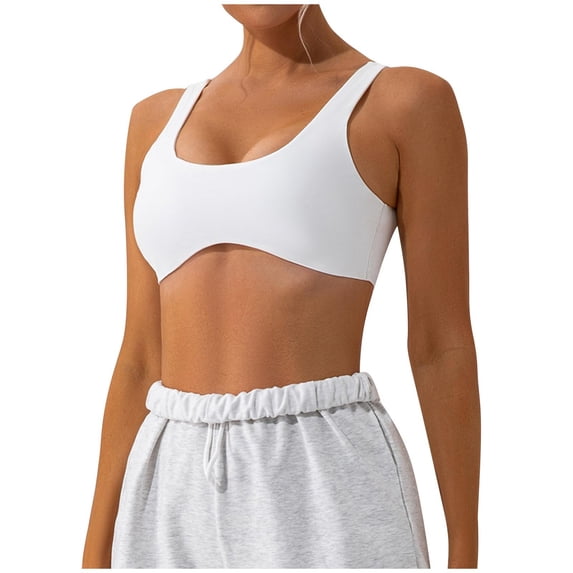 ZyeKqe Sport Bras for Women Seamless Push up Yoga Bras Scoop Neck Stretchy Soft Workout Gym Bras