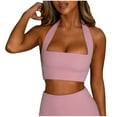 thumbnail image 1 of ZyeKqe Sport Bras for Womens Square Neck Sleeveless Crop Yoga Top Spaghetti Strap Workout Tank Tops, 1 of 4