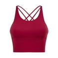 thumbnail image 1 of ZyeKqe Sports Bras for Women Longline Criss Cross Back Yoga Bras Wireless Push up Running Workout Bra Crop Tops, 1 of 4