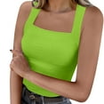 thumbnail image 1 of ZyeKqe Square Neck Tank Tops for Women Sleeveless Going out Tops Ribbed Knit Stretchy Slim Fitted Cami Shirts, 1 of 8