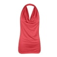 thumbnail image 1 of ZyeKqe Summer Tank Tops for Women Backless Sleeveless Going out Top V Neck T Shirts Solid Color Blouses, 1 of 3