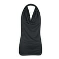 thumbnail image 1 of ZyeKqe Summer Tank Tops for Women Backless Sleeveless Going out Top V Neck T Shirts Solid Color Blouses, 1 of 3