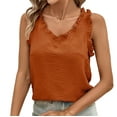 thumbnail image 1 of ZyeKqe Summer Tank Tops for Women Casual Sleeveless Shirts Ruffle V Neck Loose Fitted Going out Tops, 1 of 6