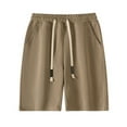 thumbnail image 1 of ZyeKqe Sweat Shorts for Men Drawstring High Waisted Knee Length Running Shorts Wide Leg Gym Shorts with Pockets, 1 of 2