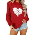 thumbnail image 1 of ZyeKqe Valentines Sweatshirts for Women Crewneck Long Sleeve Pullover Tops Loose Casual Cute Printed Shirts, 1 of 4