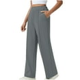 thumbnail image 1 of ZyeKqe Sweatpants for Women Elastic High Waisted Casual Loose Solid Straight Baggy Yoga Pants with Pockets, 1 of 8
