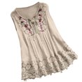 thumbnail image 1 of ZyeKqe Tank Top for Women Dressy Casual Sleeveless Lace Tunic Top Summer Crew Neck Loose Fitted T Shirts, 1 of 3