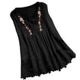 thumbnail image 1 of ZyeKqe Tank Top for Women Dressy Casual Sleeveless Lace Tunic Top Summer Crew Neck Loose Fitted T Shirts, 1 of 3