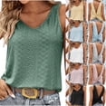 thumbnail image 1 of ZyeKqe Tank Tops for Women Casual V Neck Cami Shirt Crochet Summer Backless Camisole Sleeveless Blouse, 1 of 8