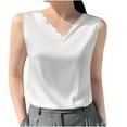 thumbnail image 1 of ZyeKqe Tank Tops for Women Sleeveless Business Casual Tops V Neck Loose Fitted Office Work Blouses Tops, 1 of 4