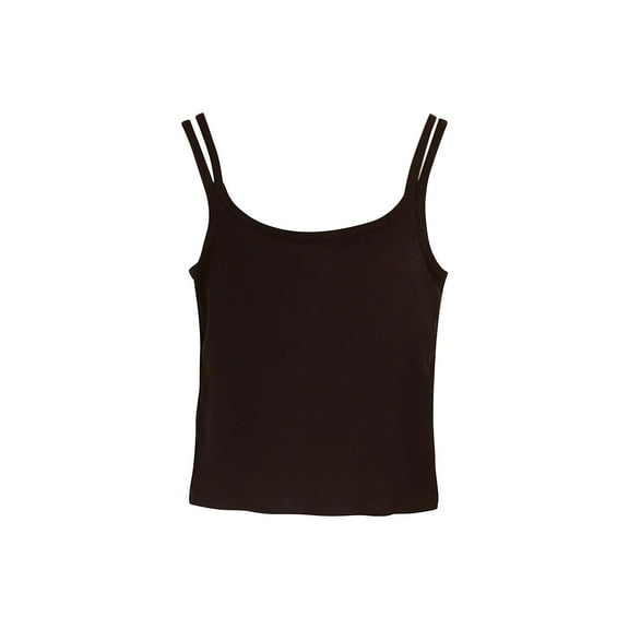 ZyeKqe Tank Tops for Women Spaghetti Strap Sleeveless Shirts Scoop Neck Basic Layer Undershirts Ribbed Knit Tees