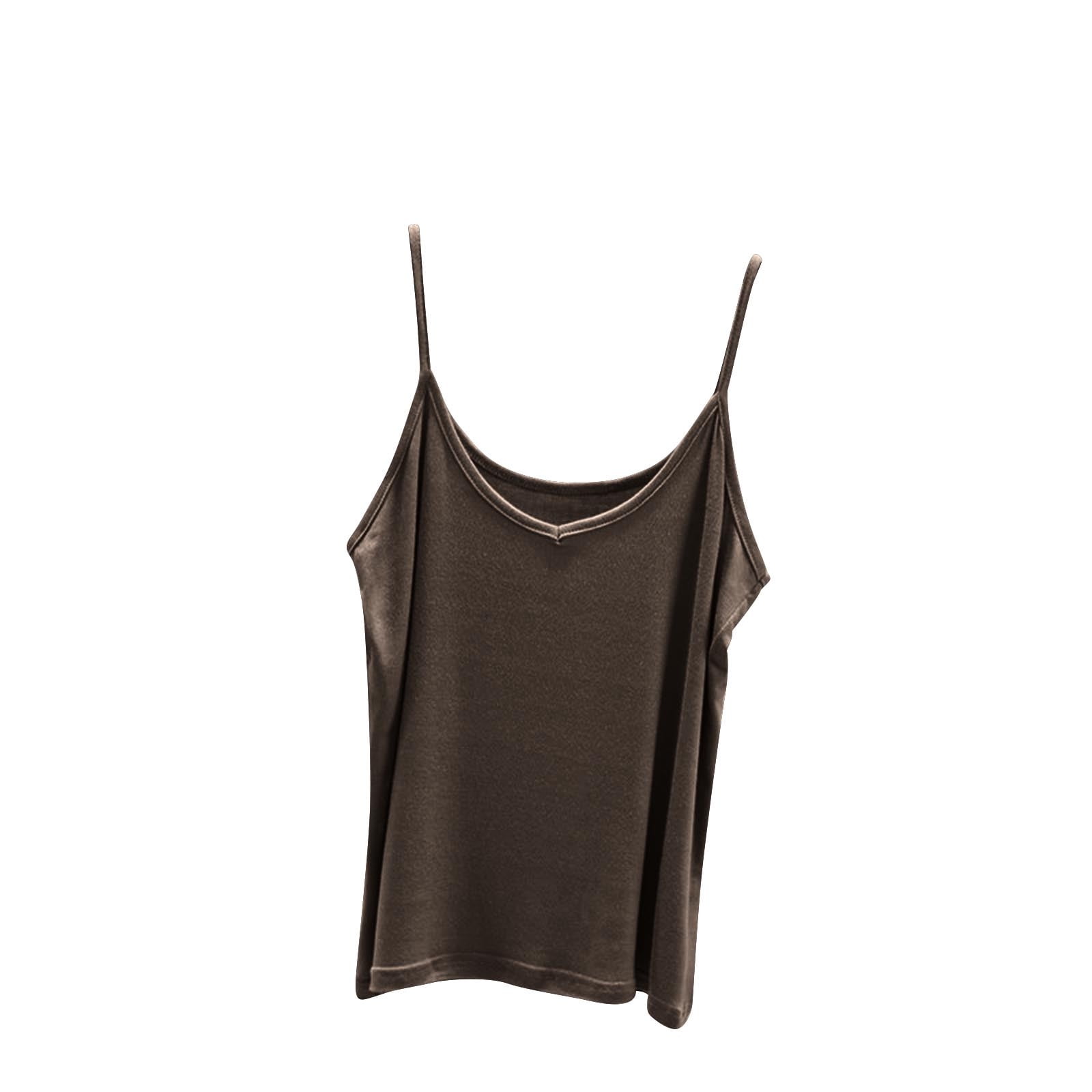 SweatyRocks Women's Summer Spaghetti Strap Tank Top - V-Neck Loose Fit Casual Basic